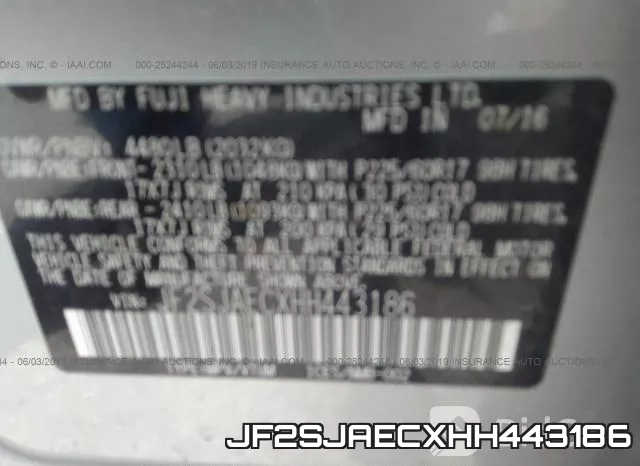 JF2SJAECXHH443186 фото 10