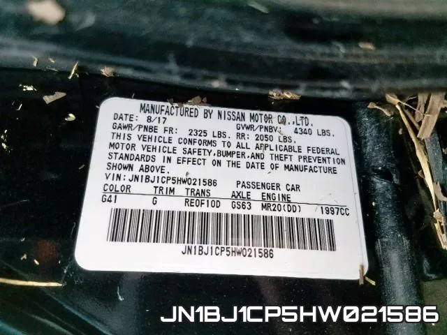 JN1BJ1CP5HW021586 фото 2