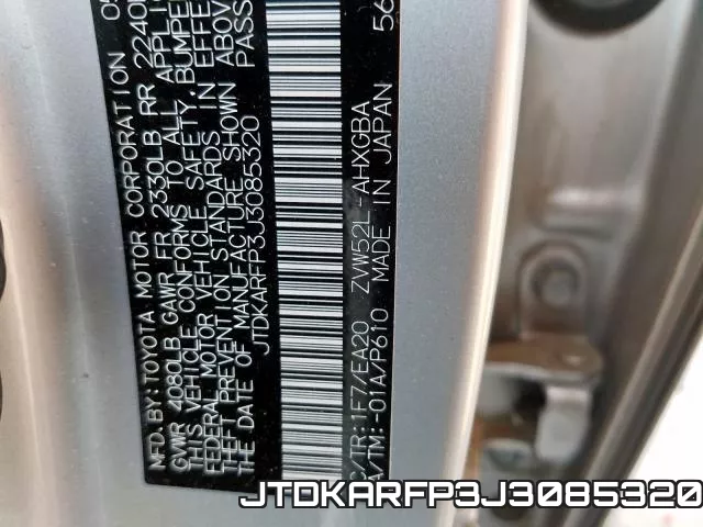 JTDKARFP3J3085320 фото 2