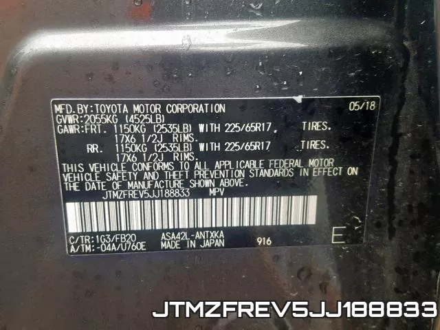 JTMZFREV5JJ188833 фото 2