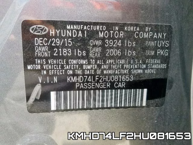 KMHD74LF2HU081653 фото 2