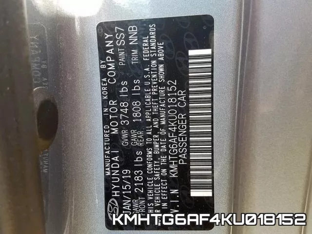KMHTG6AF4KU018152 фото 2