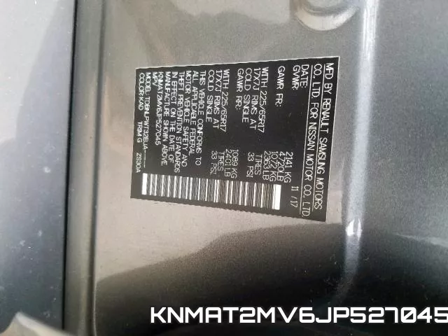 KNMAT2MV6JP527045 фото 2