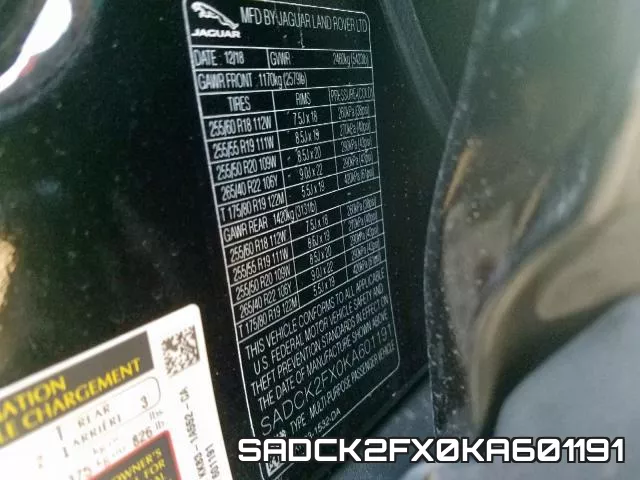 SADCK2FX0KA601191 фото 2