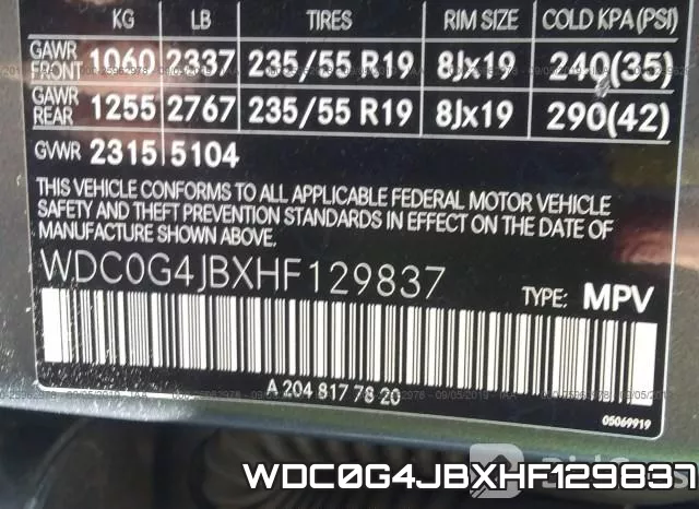 WDC0G4JBXHF129837 фото 10