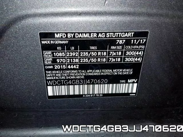 WDCTG4GB3JJ470620 фото 2