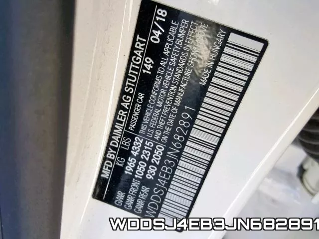 WDDSJ4EB3JN682891 фото 2