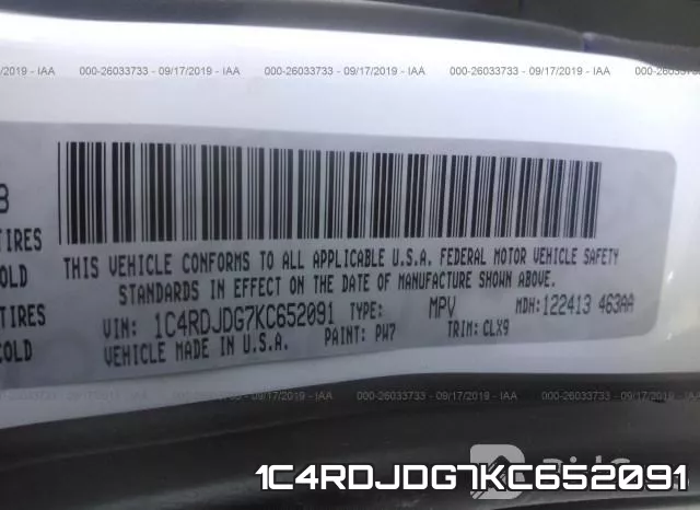 1C4RDJDG7KC652091 фото 9