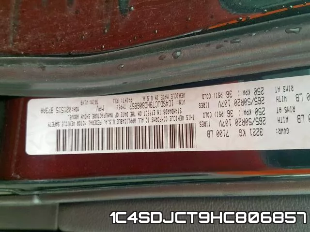 1C4SDJCT9HC806857 фото 2