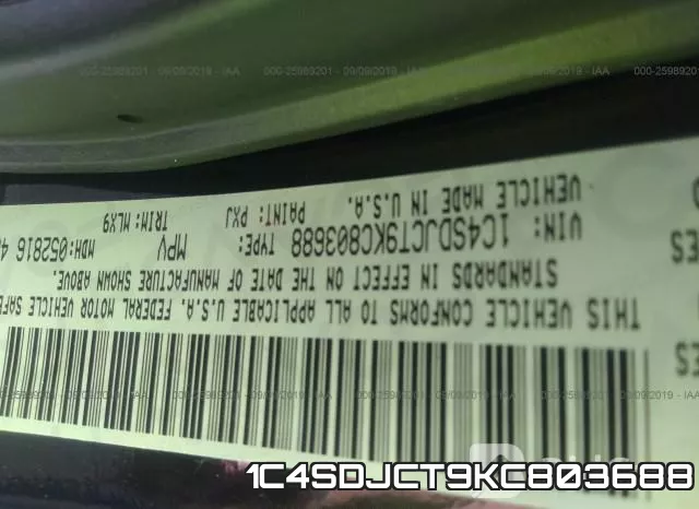 1C4SDJCT9KC803688 фото 10