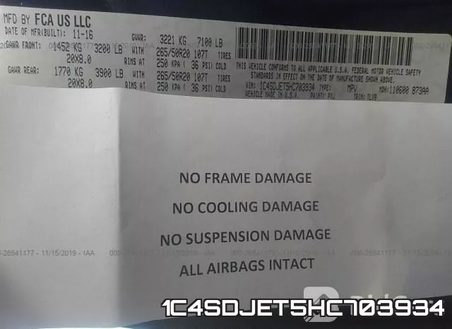 1C4SDJET5HC703934 фото 10