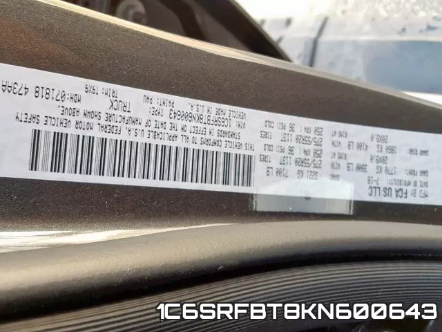1C6SRFBT8KN600643 фото 2
