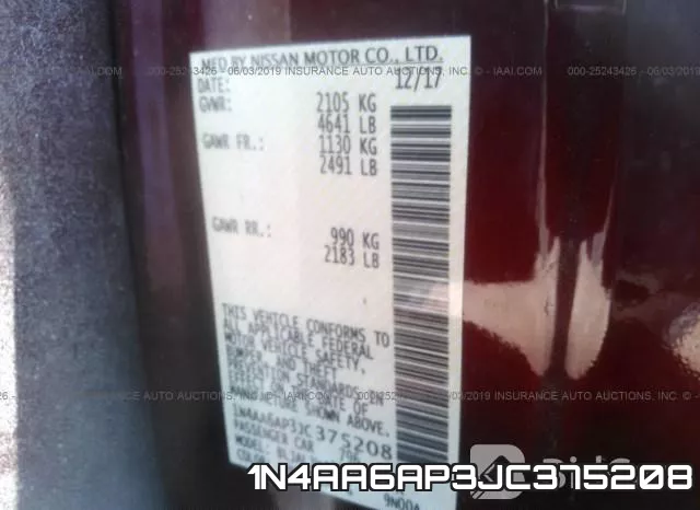 1N4AA6AP3JC375208 фото 10