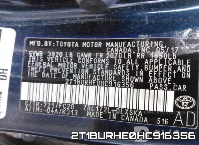 2T1BURHE0HC916356 фото 10