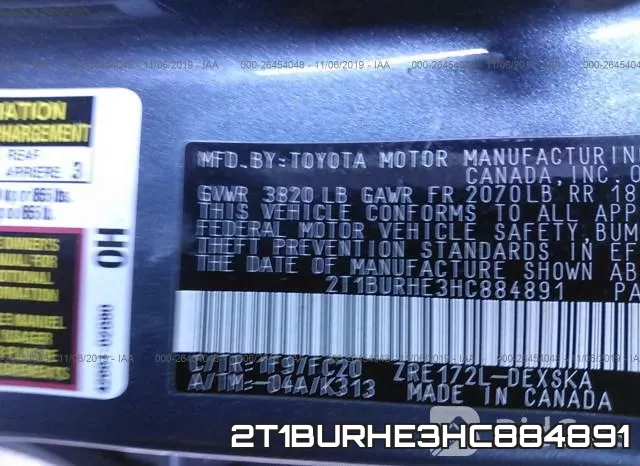 2T1BURHE3HC884891 фото 10