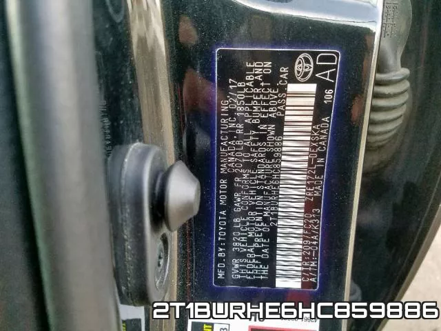 2T1BURHE6HC859886 фото 2