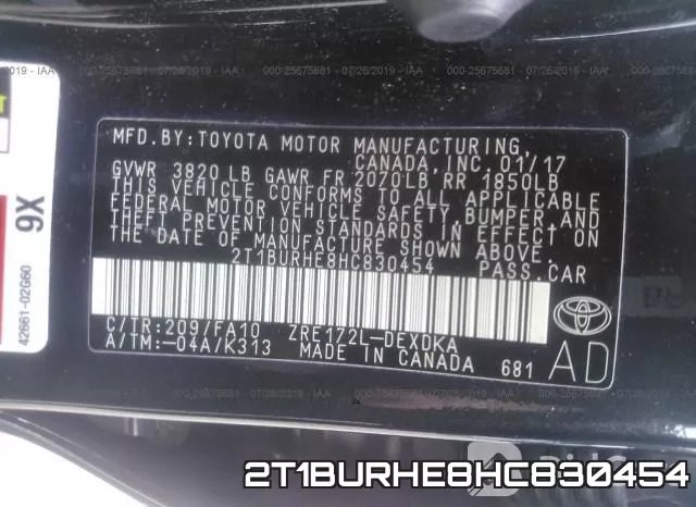 2T1BURHE8HC830454 фото 10