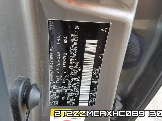 2T2ZZMCAXHC089730 фото 2