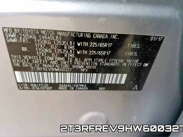 2T3RFREV9HW600327 фото 2