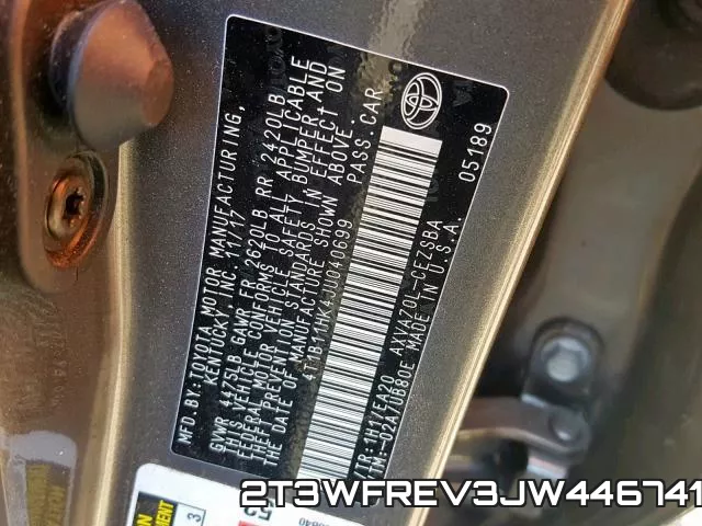 2T3WFREV3JW446741 фото 2