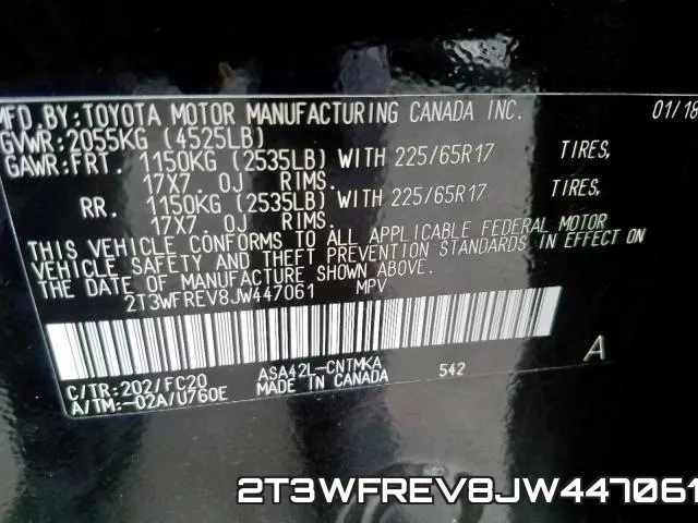 2T3WFREV8JW447061 фото 2