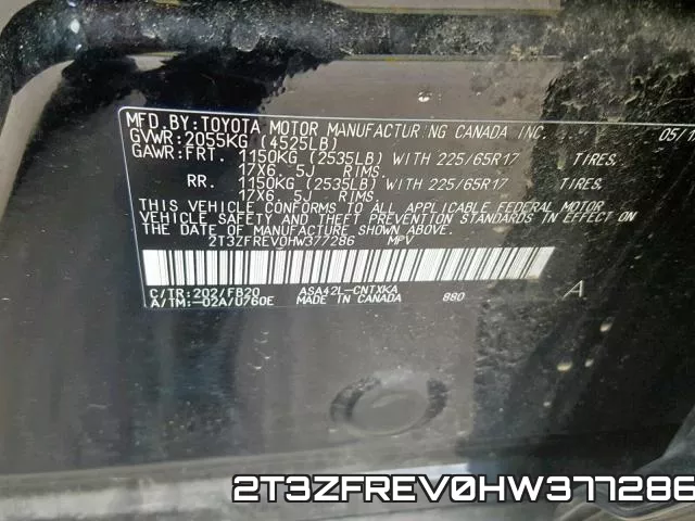 2T3ZFREV0HW377286 фото 2