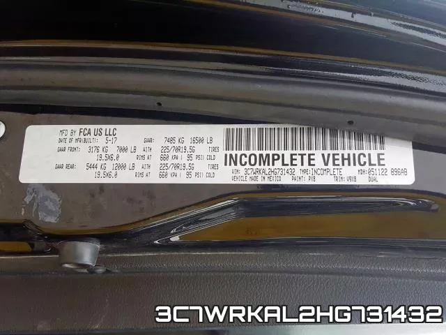 3C7WRKAL2HG731432 фото 2