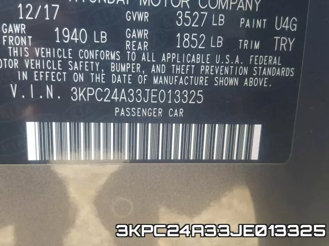 3KPC24A33JE013325 фото 2