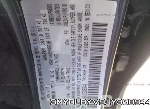 3MYDLBYV9JY308944 фото 10