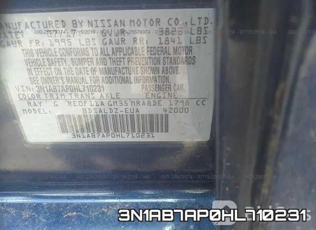 3N1AB7AP0HL710231 фото 10