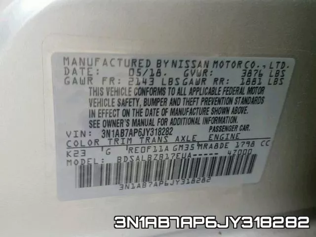 3N1AB7AP6JY318282 фото 2