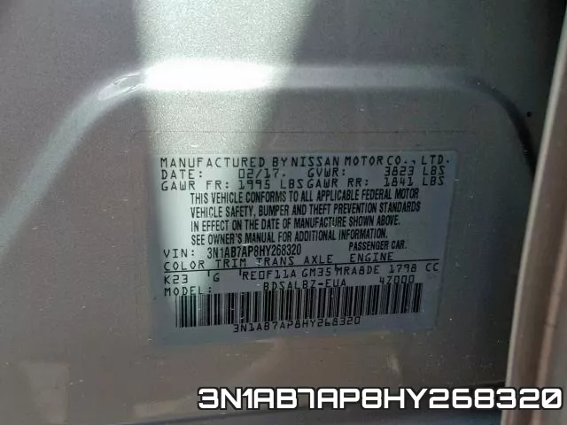 3N1AB7AP8HY268320 фото 2