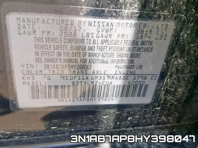 3N1AB7AP8HY398047 фото 2