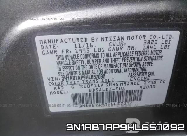 3N1AB7AP9HL657092 фото 10