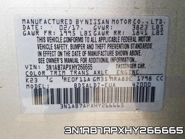 3N1AB7APXHY266665 фото 2