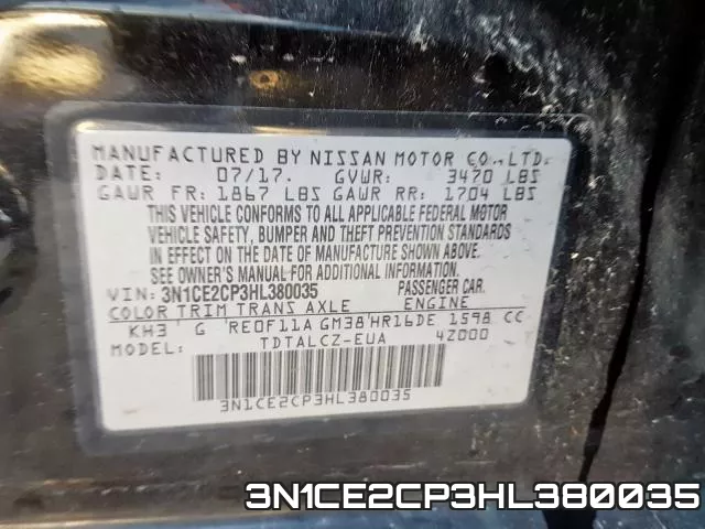 3N1CE2CP3HL380035 фото 2
