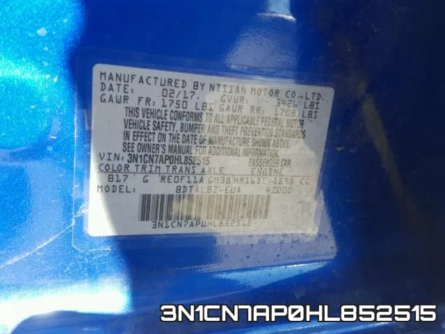 3N1CN7AP0HL852515 фото 2