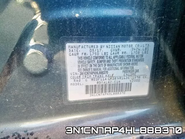 3N1CN7AP4HL888370 фото 2