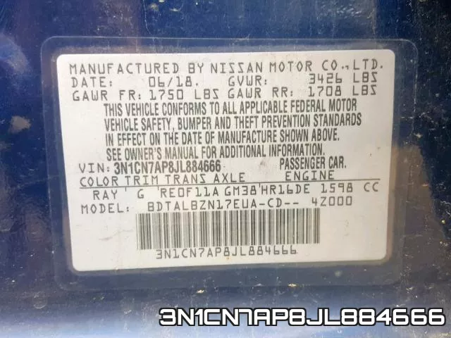 3N1CN7AP8JL884666 фото 2