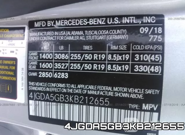 4JGDA5GB3KB212655 фото 10