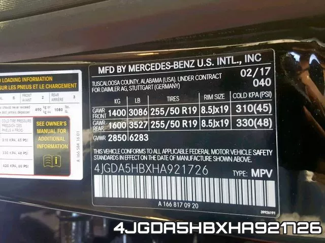 4JGDA5HBXHA921726 фото 2