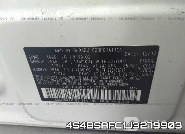 4S4BSAFC1J3279903 фото 10