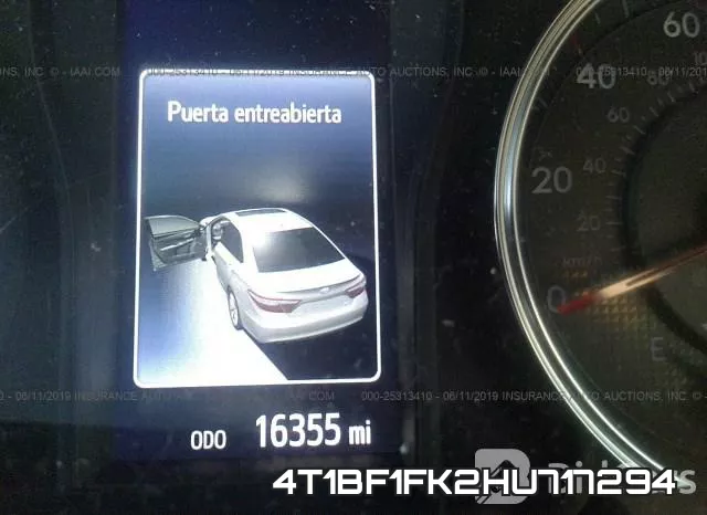 4T1BF1FK2HU717294 фото 8