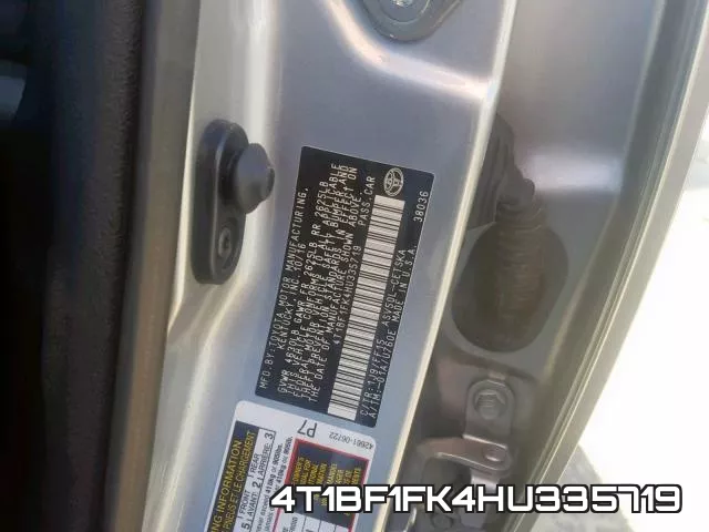 4T1BF1FK4HU335719 фото 2