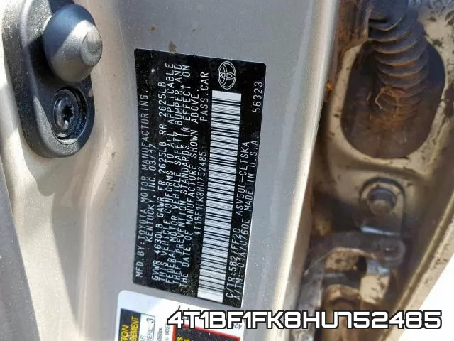 4T1BF1FK8HU752485 фото 2