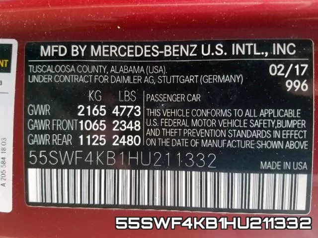 55SWF4KB1HU211332 фото 2