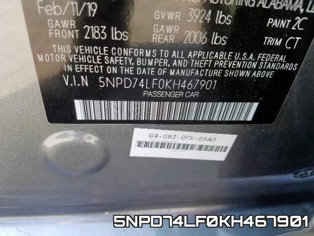 5NPD74LF0KH467901 фото 2