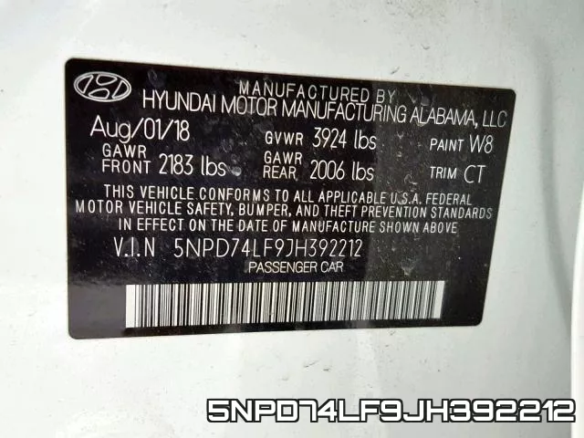 5NPD74LF9JH392212 фото 2