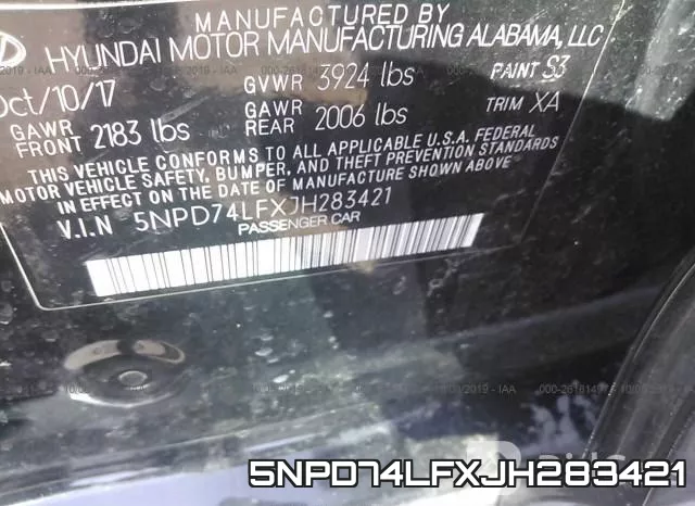 5NPD74LFXJH283421 фото 10
