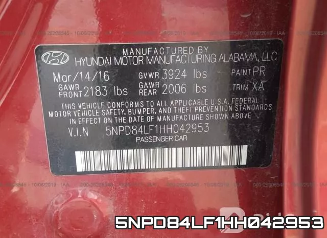 5NPD84LF1HH042953 фото 10